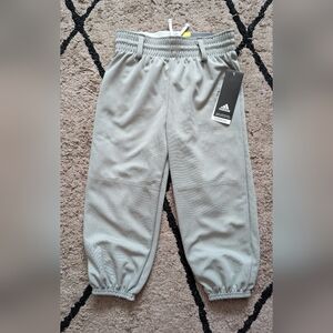 NWT Adidas Youth baseball pull up pants gray aeroready
